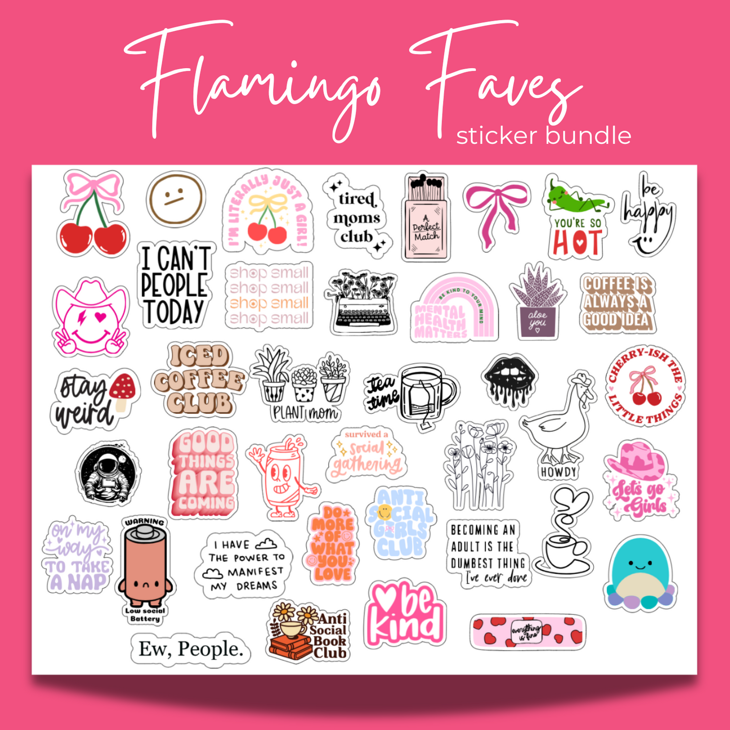 Flamingo Faves – Sticker Bundle