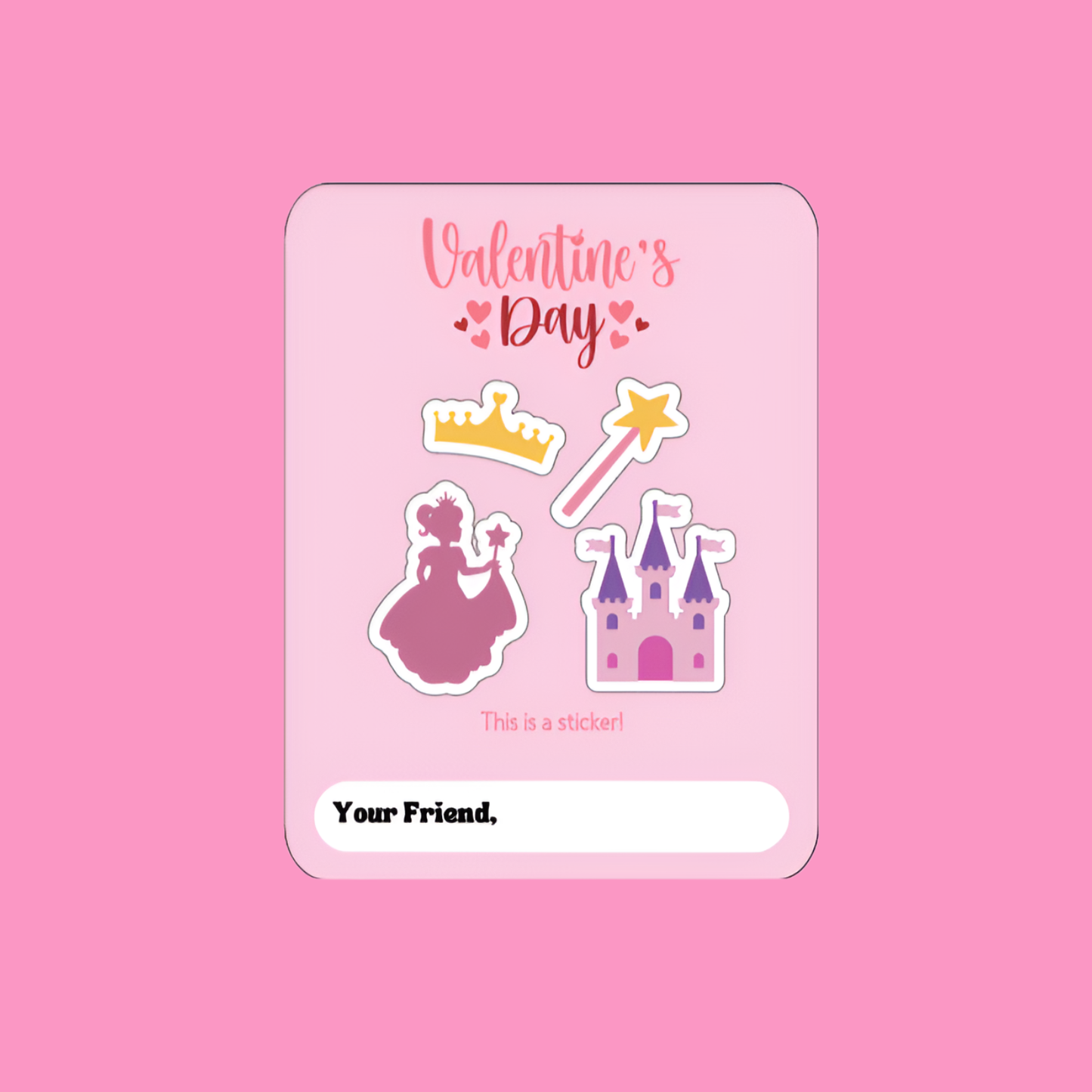 Valentine's Day Sticker Cards – Pack of 10