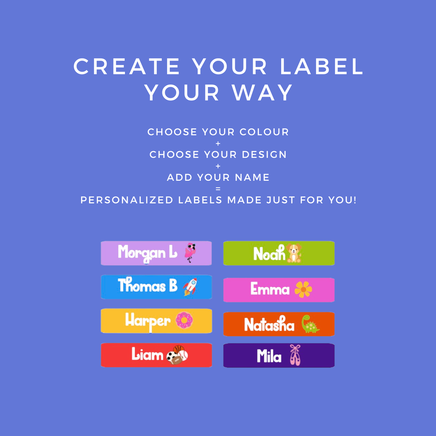 Custom Name Labels | Personalized School Stickers & Labels for Kids