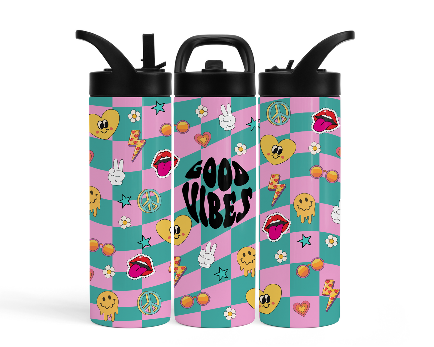 Custom Stainless Steel Water Bottle (20oz) - Sublimated Design