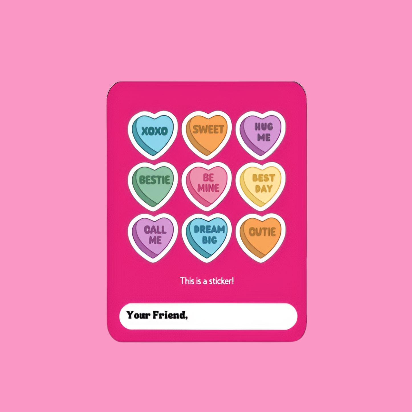 Valentine's Day Sticker Cards – Pack of 10