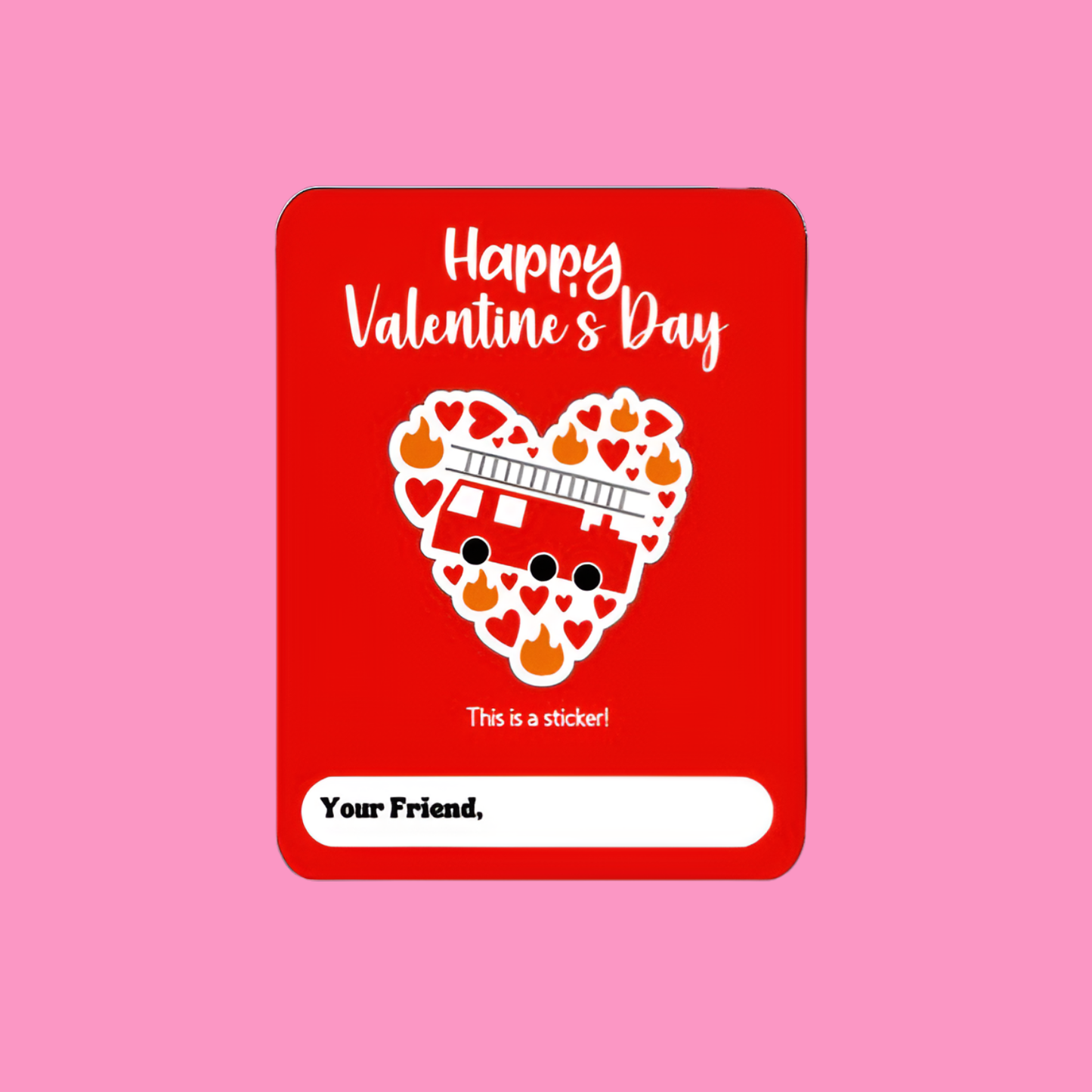 Valentine's Day Sticker Cards – Pack of 10